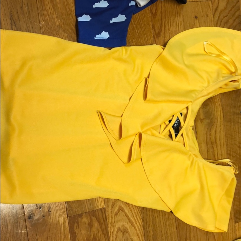 Yellow off shoulders